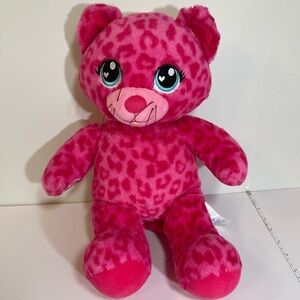 Build A Bear Pink Leopard Cheetah Cat Meow Soft Plush Stuffed Animal 2016 GUC